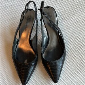 Via Spiga  Black Slingback Heels